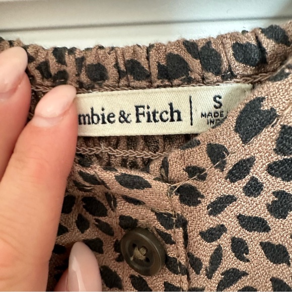 Abercrombie Midi Dress Animal Print Size Small - Picture 3 of 6